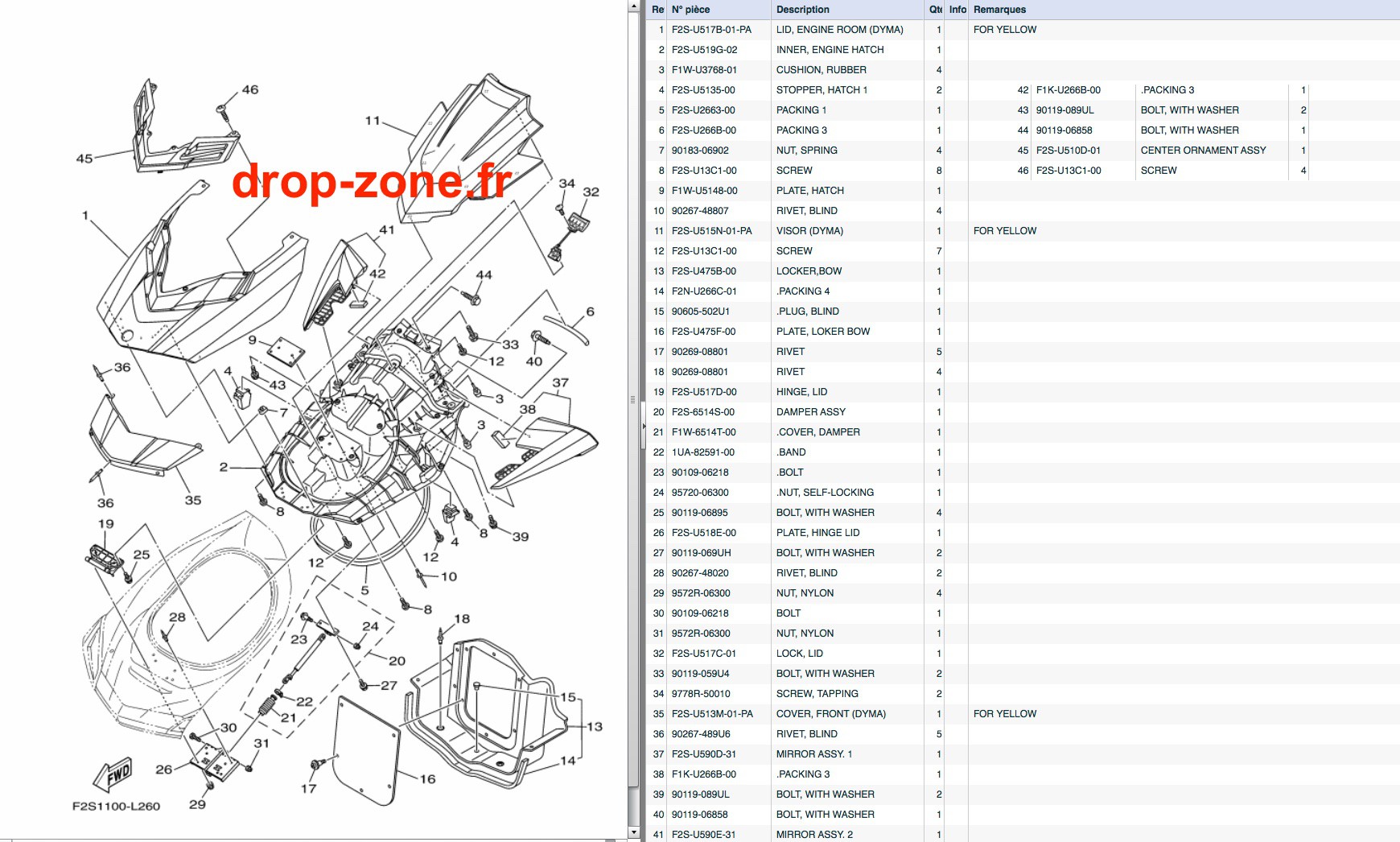 Capot FX SVHO 15