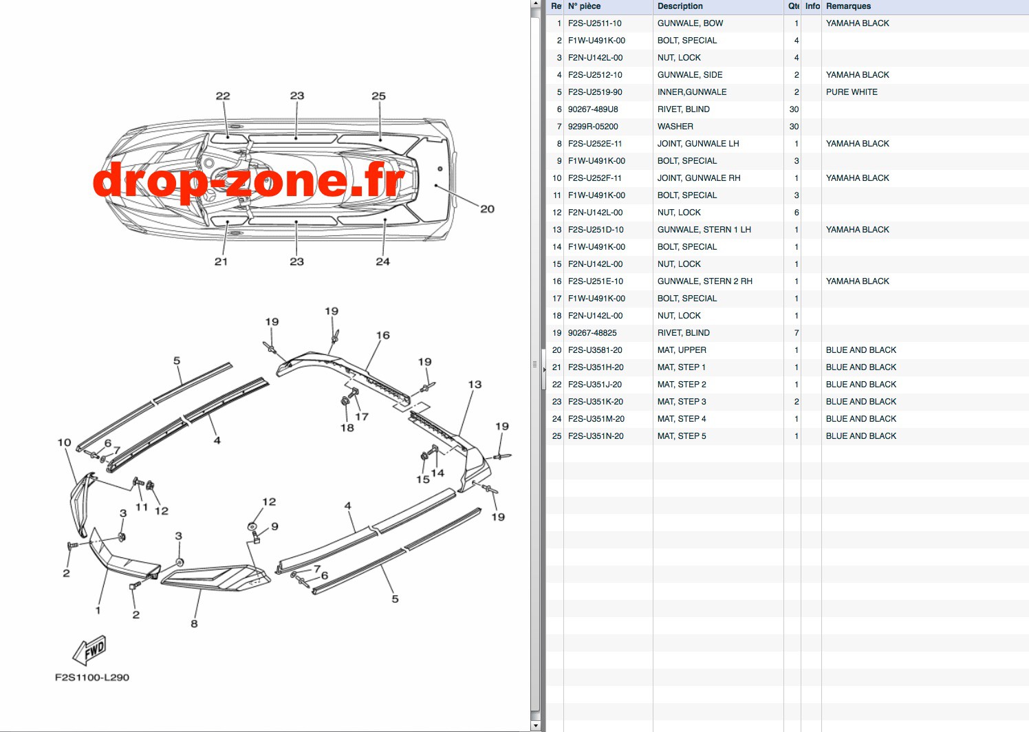 Tapis/ Listons FX SVHO 17