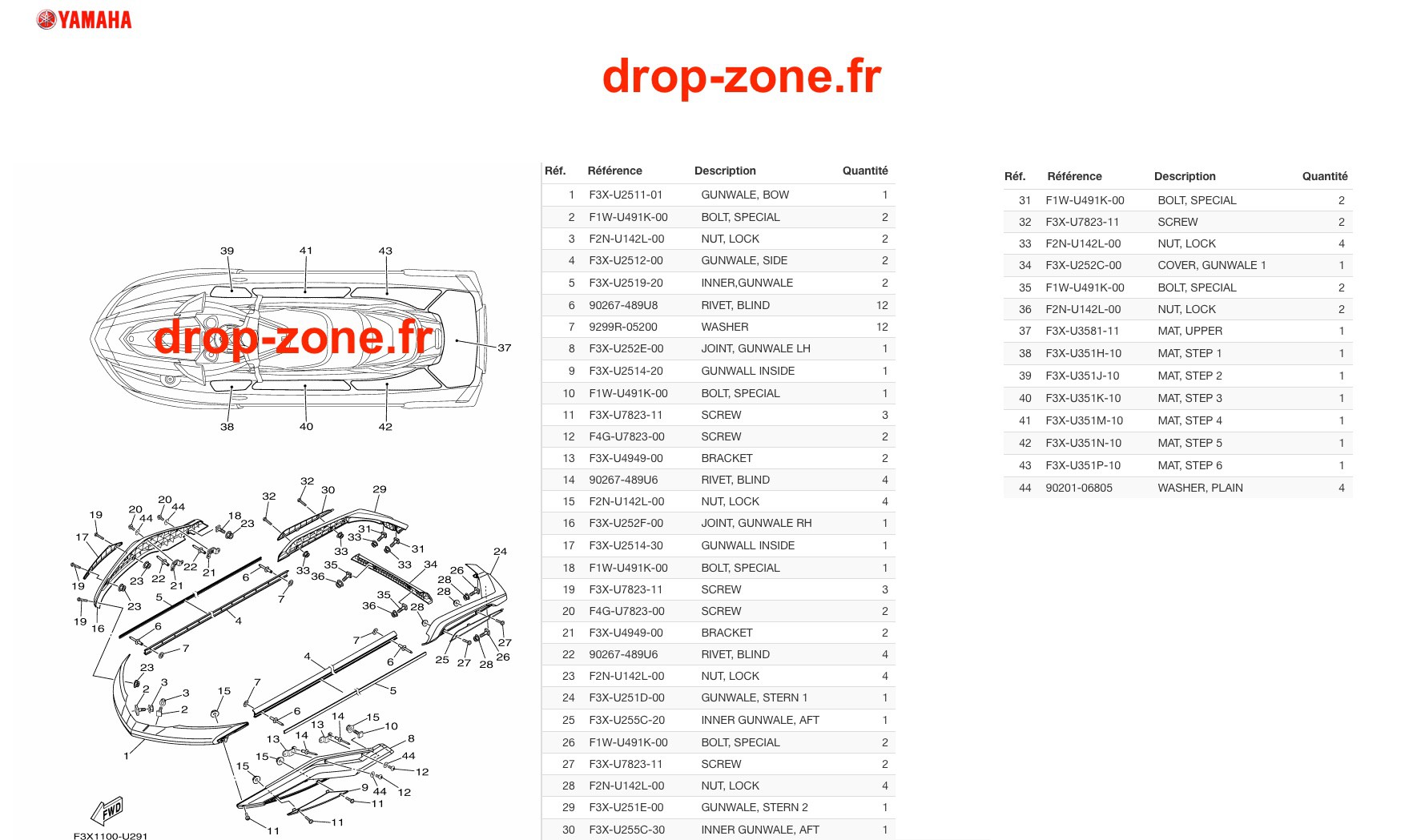 Tapis/ Listons FX HO 19