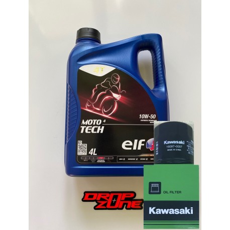 HUILE ELF MOTO 4 TECH 4 LITRES SPECIAL KAWASAKI 1500 + FILTRE A HUILE