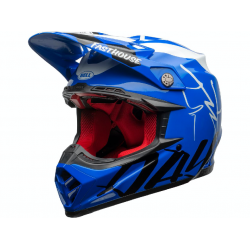 Casque BELL Moto-9 Flex Fasthouse DID 20 Gloss Blue/White