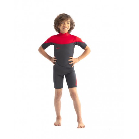JOBE BOSTON 2MM SHORTY COMBINAISON ENFANT ROUGE