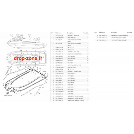Tapis/ Listons VX Cruiser HO 19