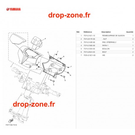 Cache guidon EX Deluxe 20 Noir