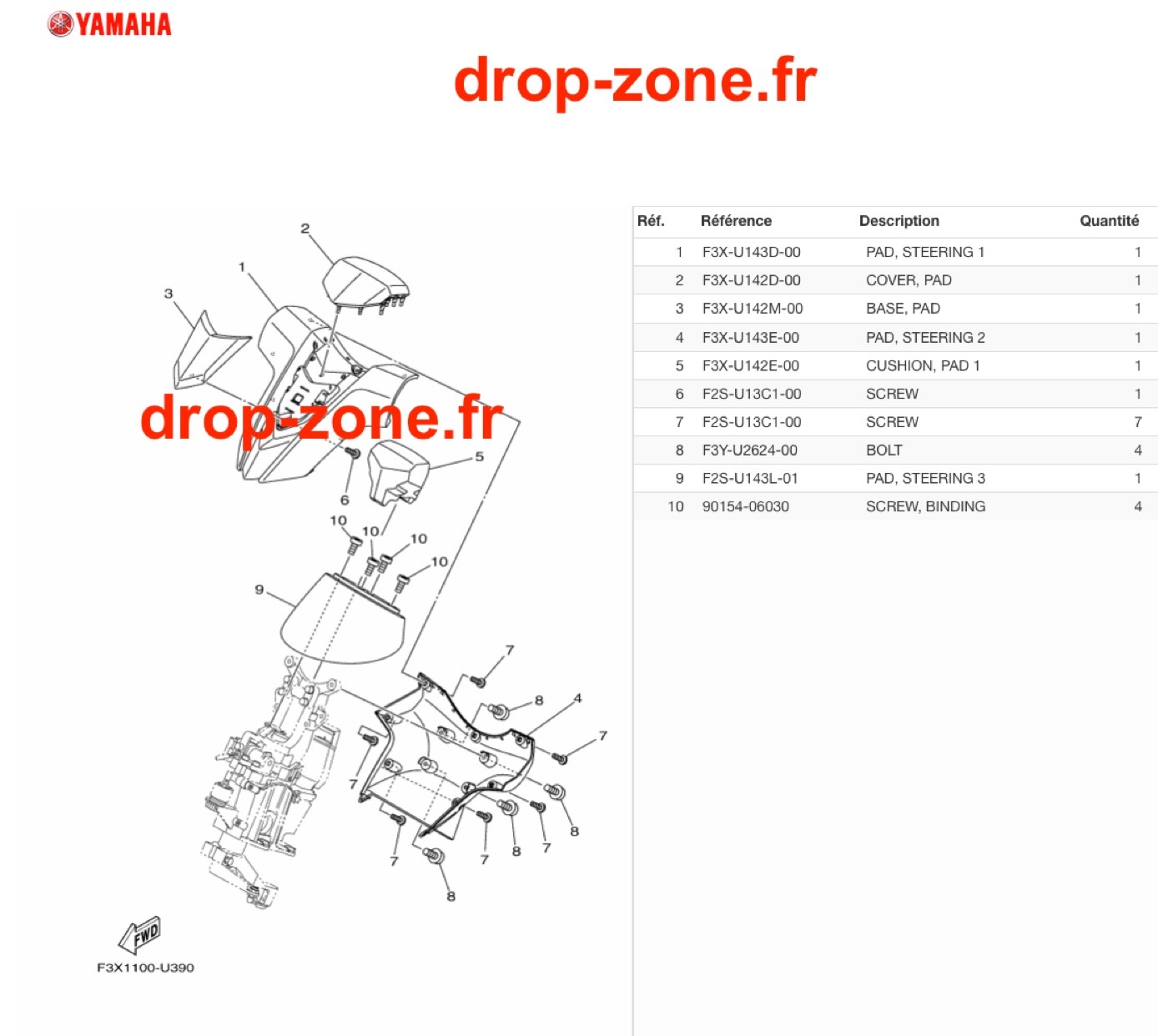Cache guidon FX HO Cruiser Blanc 20