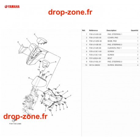 Cache guidon FX HO Cruiser Gris 20