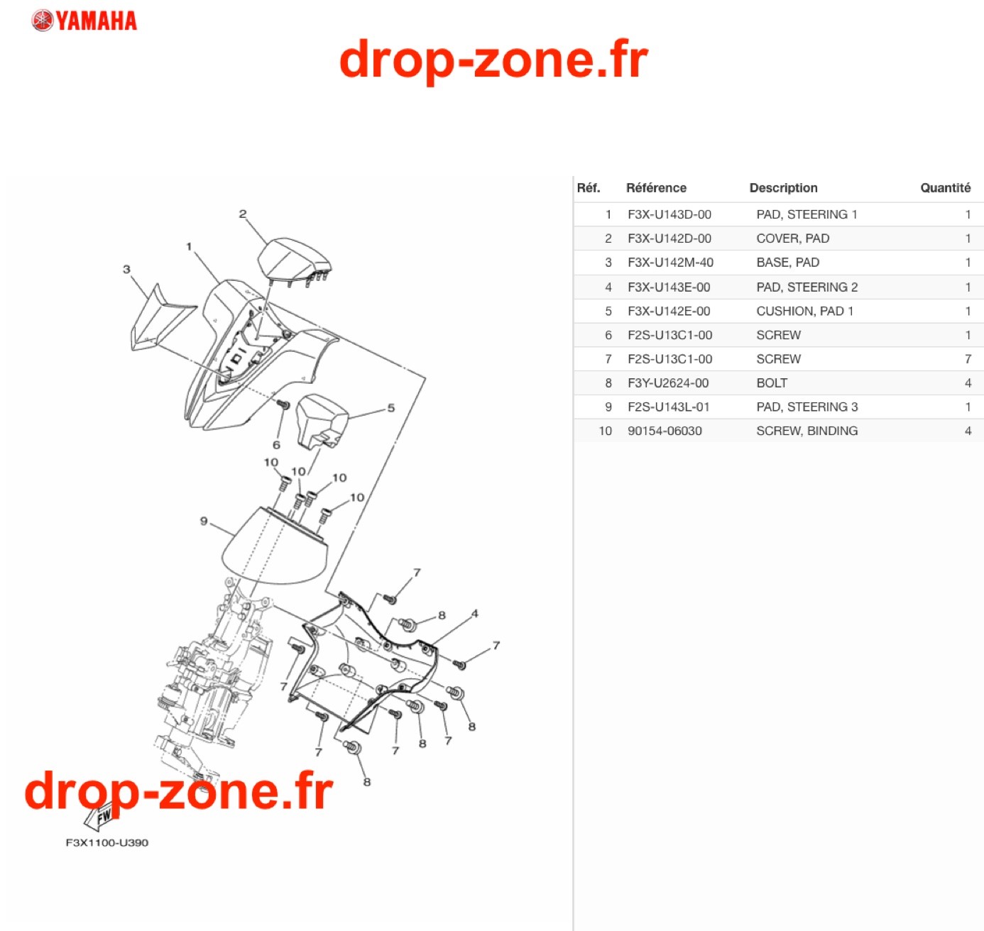Cache guidon FX HO Cruiser Gris 20