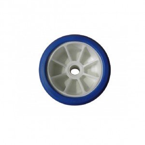 Galet bi-matière blanc/bleu diamètre 120 - Alésage 21.5