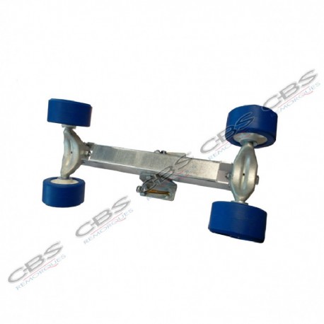 Ensemble multirouleaux double en 100 avec équerres et brides 100*50