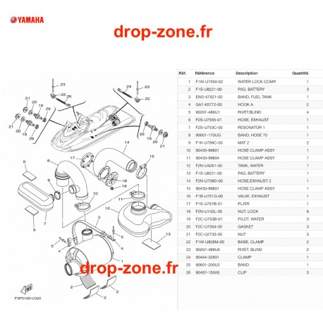 Echappement 3 GP 1800R SVHO 20