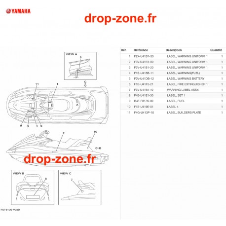 Labels de sécurité VX Cruiser 20