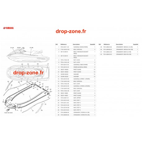 Tapis/ Listons VX Cruiser 1050 Rouge 20