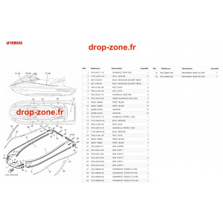 Tapis/ Listons VX Cruiser HO Gris 20
