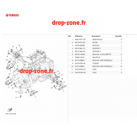 Supports moteur 1050 Superjet