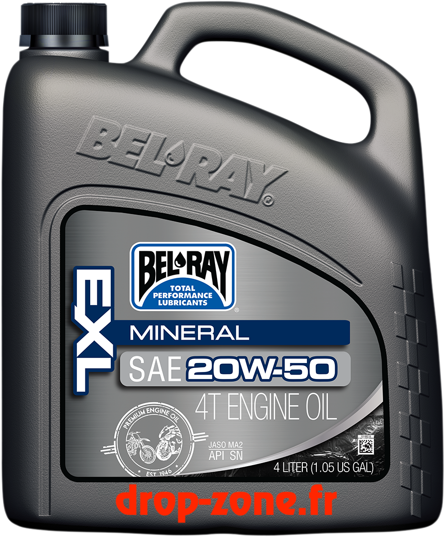 Huile minérale pour moteurs 4 temps EXL 20W50
