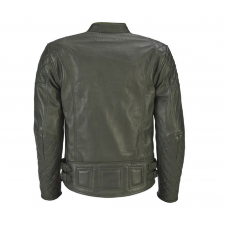 Blouson homme en cuir vert LONDON