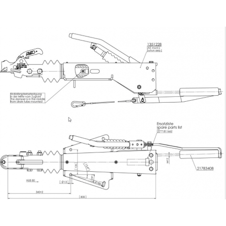ATTELAGE FREINÉ 2500-3500KG