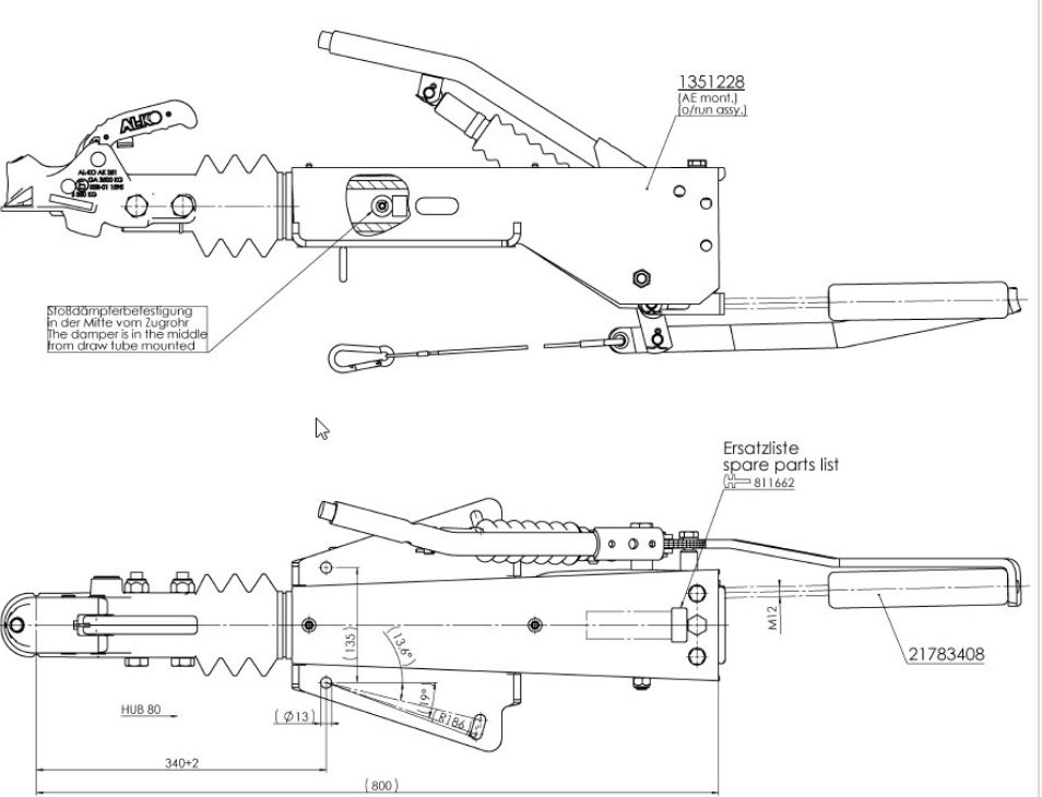 ATTELAGE FREINÉ 2500-3500KG