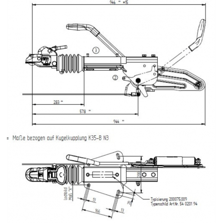 ATTELAGE FREINÉ 2600-3000KG