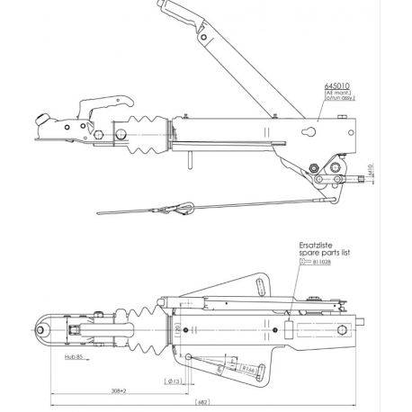 ATTELAGE FREINÉ 950-1600KG