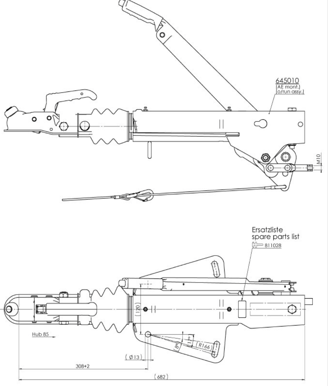 ATTELAGE FREINÉ 950-1600KG