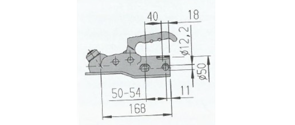 TÊTE D'ATTELAGE NON FREINÉE 2500KG