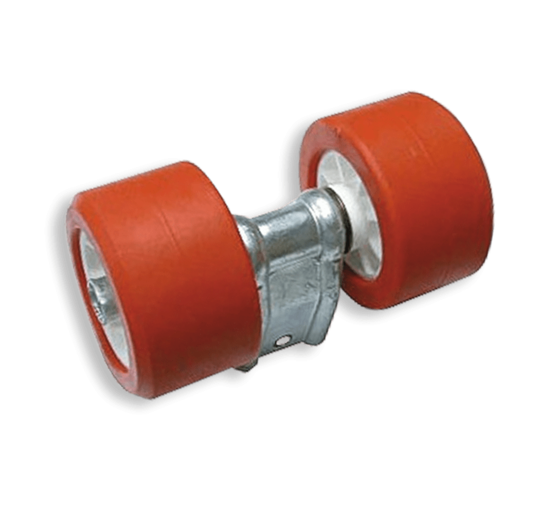 DOUBLE ROULEAUX BI-MATIÈRE 40X40 Ø120 ROUGE