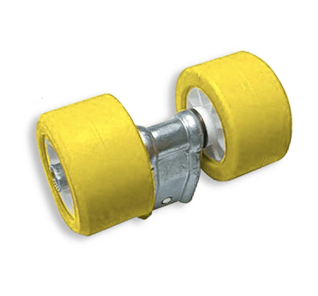 DOUBLE ROULEAUX BI-MATIÈRE 40X40 Ø120 JAUNE