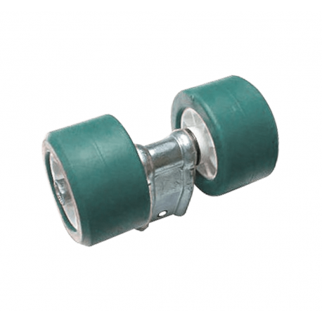 DOUBLE ROULEAUX BI-MATIÈRE 40X40 Ø100 TURQUOISE
