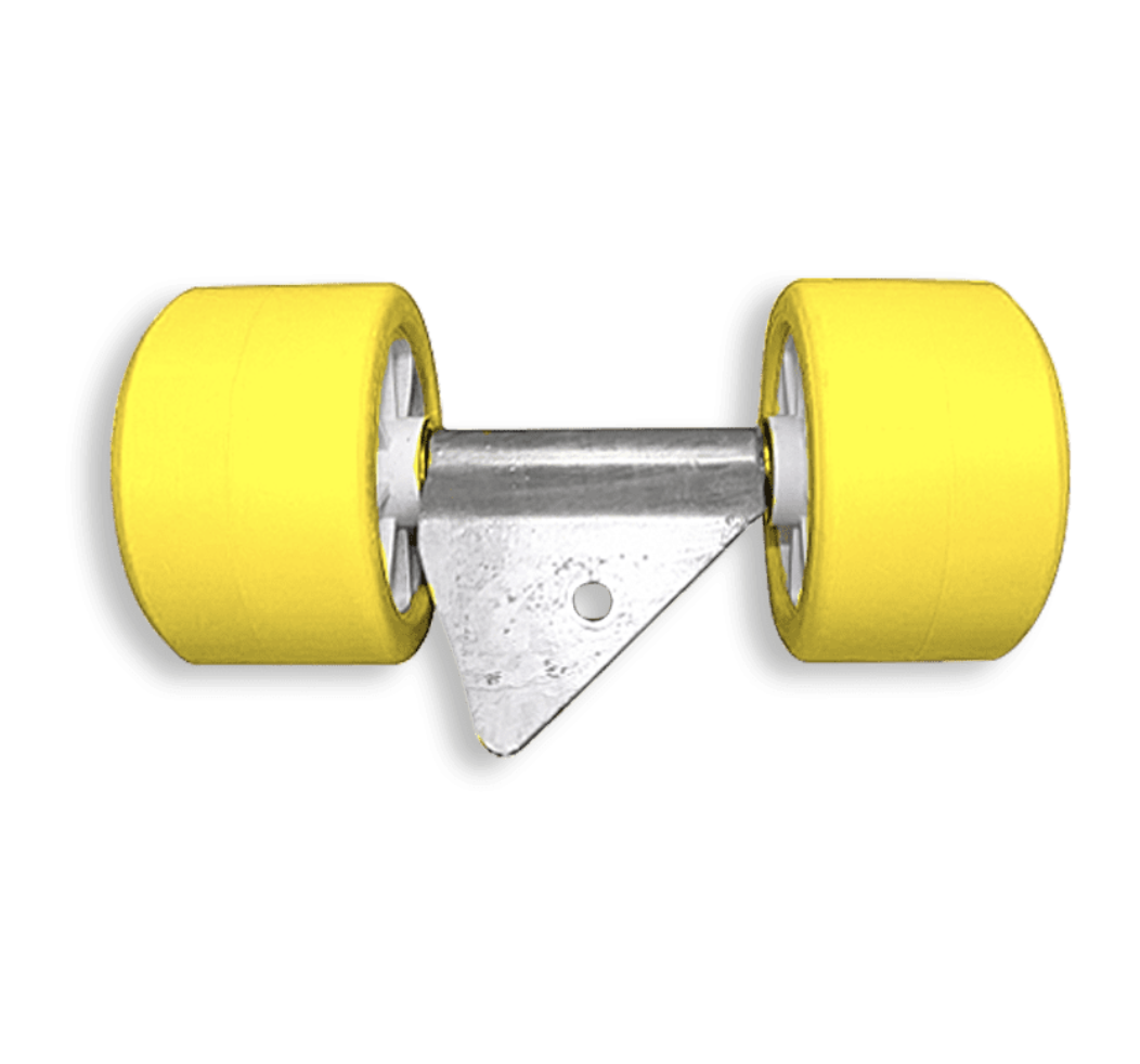DOUBLE ROULEAUX BI-MATIÈRE 40X40 Ø100 JAUNE