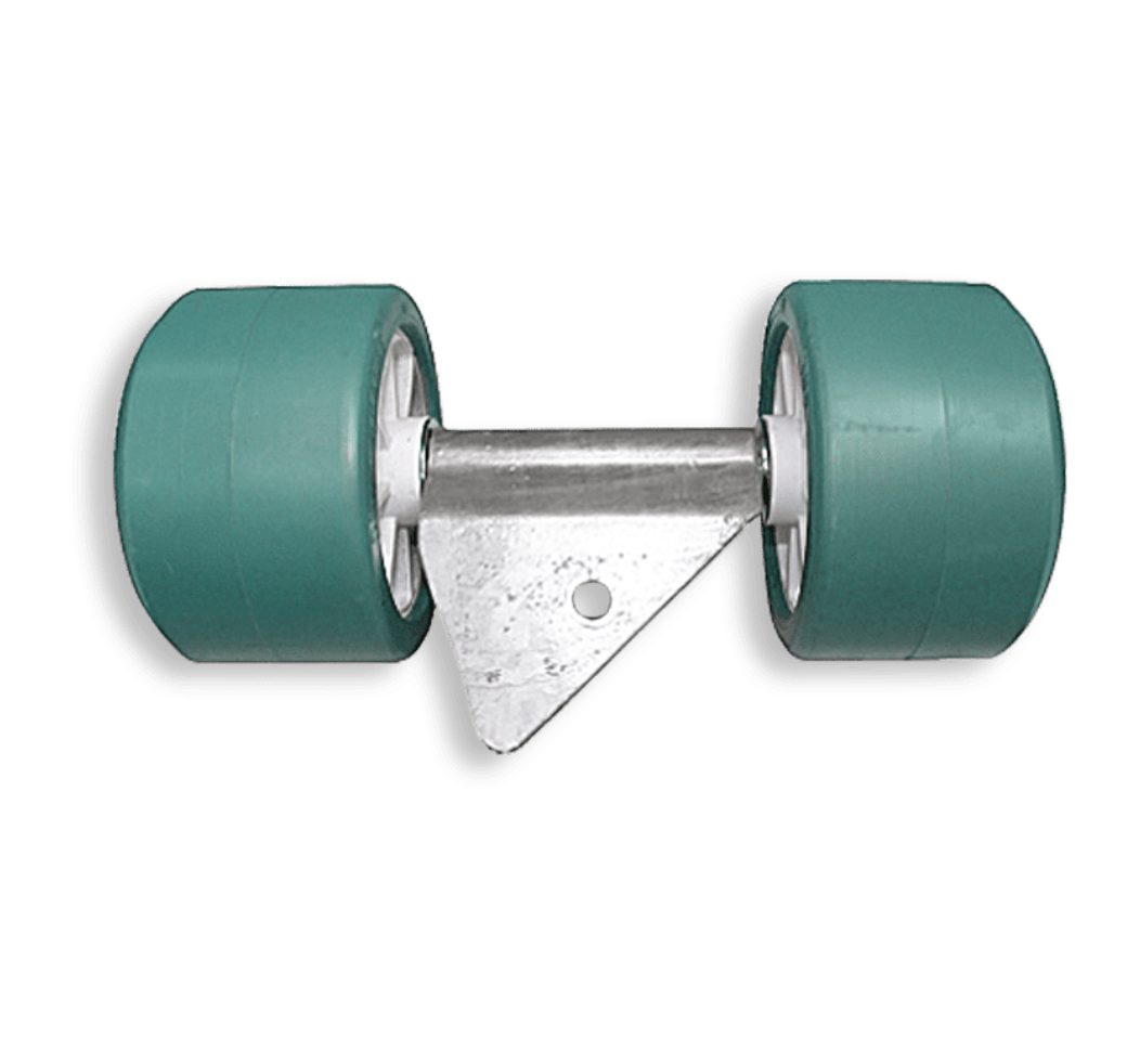 DOUBLE ROULEAUX BI-MATIÈRE 40X40 Ø100 TURQUOISE