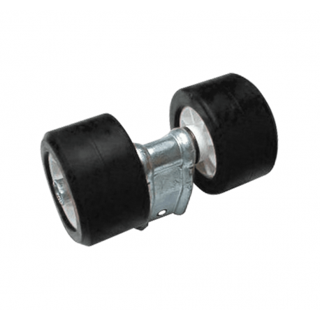 DOUBLE ROULEAUX BI-MATIÈRE Ø100 NOIR 30X30