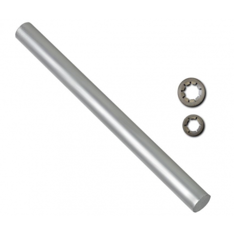 KIT AXE PLEIN Ø20 L370 + CLIPS Ø20