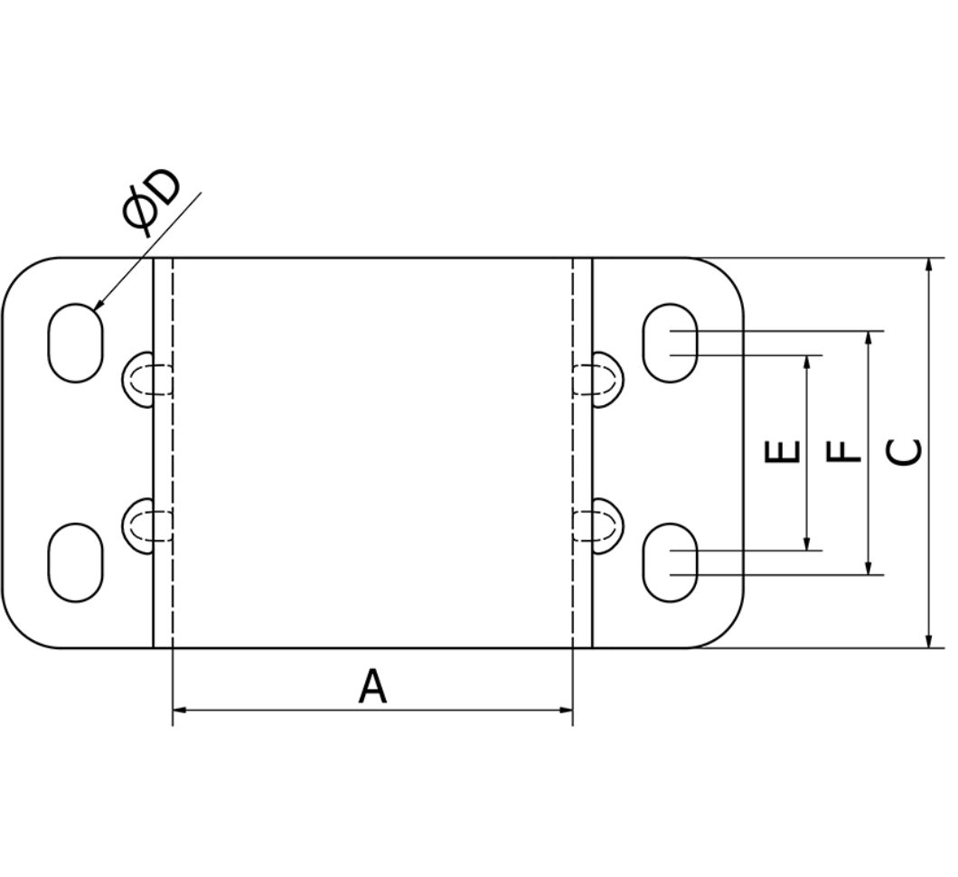 BRIDE Ω VERTICALE 100X55