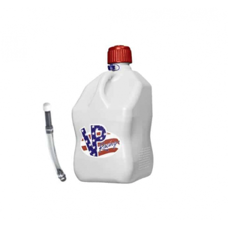 Bidon VP Carré Blanc Patriotic 20L + Tube Deluxe