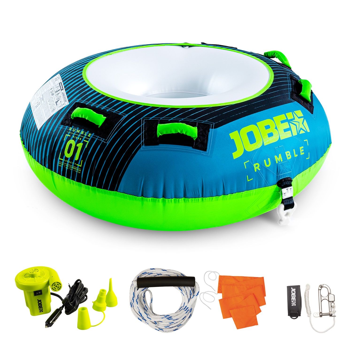 JOBE RUMBLE BOUÉE TRACTÉE PACK 1PERSONNE TEAL