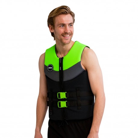 JOBE GILET DE SAUVETAGE NÉOPRÈNE HOMMES VERT CITRON