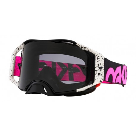 Masque OAKLEY Airbrake MX - Black Splatter écran Dark Grey