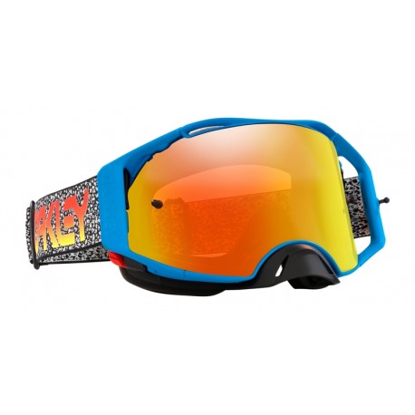 Masque OAKLEY Airbrake MX - Blue Crackle écran Fire Iridium