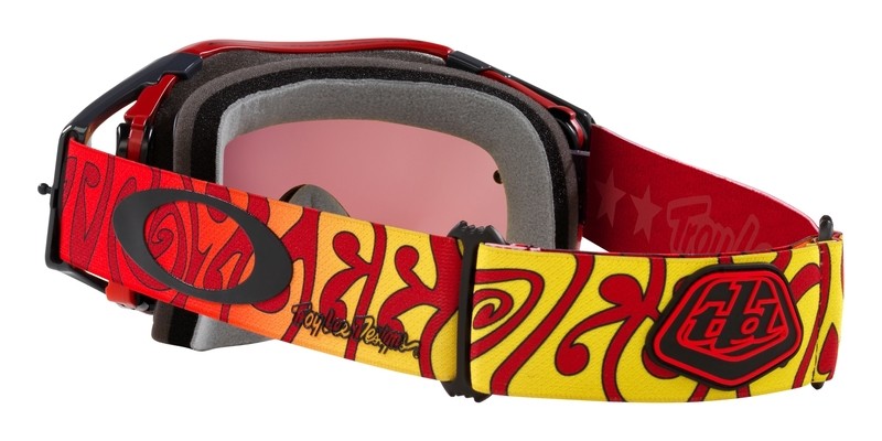 Masque OAKLEY Airbrake MX - TLD Trippy Red écran Prizm MX Torch