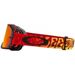 Masque OAKLEY Airbrake MX - TLD Trippy Red écran Prizm MX Torch