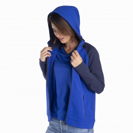 SWEAT À CAPUCHE FEMME PADDOCK BLUE