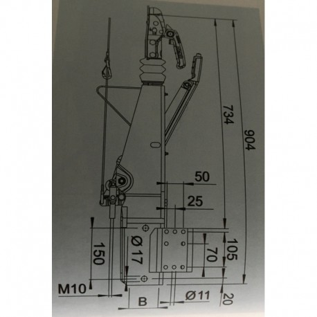 Commande de frein ALKO 251S (100) AK270 GASF