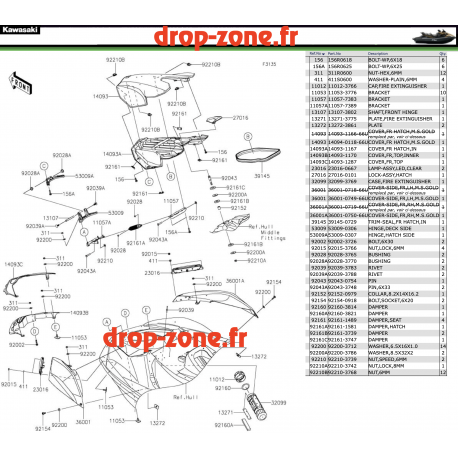 Pièces de coque avant Ultra 310 LX 22-23