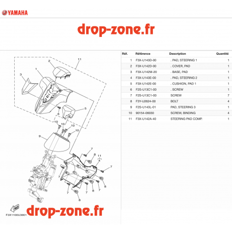 Cache guidon FX SVHO Cruiser Rouge 21