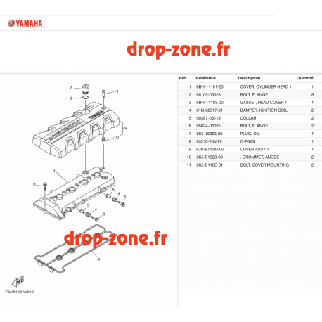 Couvre culasse FX HO 21/ FX HO Cruiser 21/ GP1800R 21