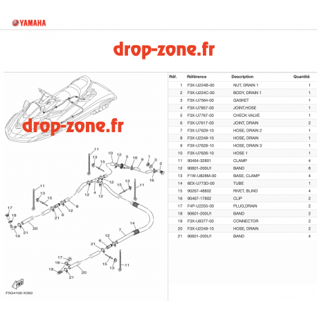 Pompe de cale FX SVHO 22/ FX SVHO Cruiser 22