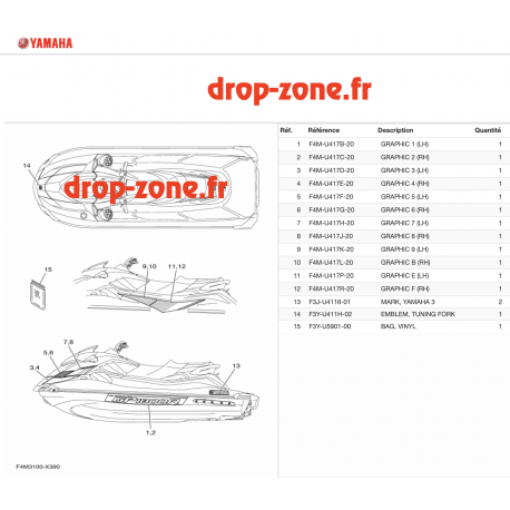 Stickers GP 180R HO Bleu 22
