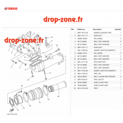 Echappement 1 FX HO 23/ FX HO Cruiser 23/ GP 1800R HO 23