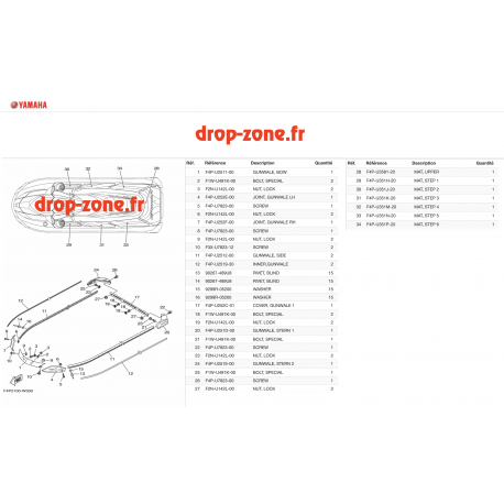 Tapis/ Listons GP 1800R SVHO Bleu 22